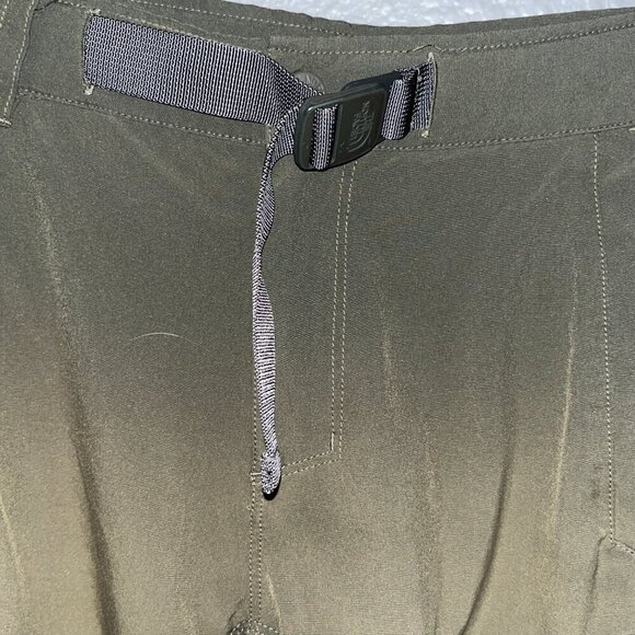 Vintage THE NORTH FACE Men's Cargo Shorts - Army Green Ombre / Fading - Size 30 - Picture 3 of 14